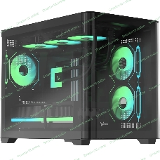 Компьютерный корпус AeroCool/Formula Crystal U2M Floe черный без БП mATX 1xUSB 3.0 1xUSB3.1 audio bott PSU