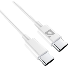 Кабель Defender USB F182 TypeC-TypeC 1м, 30 Вт, PD,TPE,белый