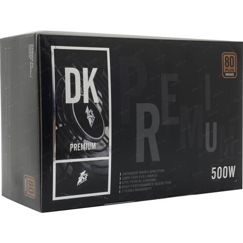 Блок питания 1STPLAYER DK PREMIUM PS-500AX, 500Вт, 80 PLUS Bronze, 120мм, черный