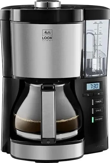 Кофеварка капельная Melitta Look V Therm Timer Black Filter черный/нержавеющая сталь, исп. кофе - молотый, 1.25 л, 1000 Вт