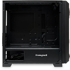 Компьютерный корпус без блока питания HSPD M340, Mesh Mid Tower, черный, TG, 0.5 SPCC, no fans, mATX, mITX, 165/350/200мм, 2x2.5