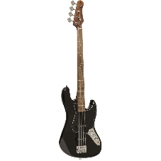 Бас-гитара STAGG SBJ-30 BLK 4-х струнная форма Jazz Bass, корпус павловния, гриф клен, накладка грифа палисандр, 20 ладов, мензура 867 мм, колки никелированные, бридж JB Classic, звукосниматели 2xJB, регуляторы 2x громкости, 1x тона, цвет черный