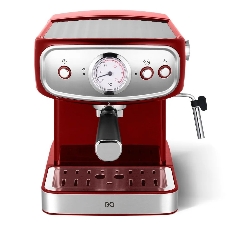 Кофеварка рожковая BQ CM1006 красный-стальной, исп. кофе - молотый, 1,5 л, 850 Вт, 15 бар