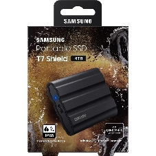 Внешний SSD Samsung T7 Shield, 4TB, USB 3.2 Gen 2 Type-C, R/W 1050/1000, черный