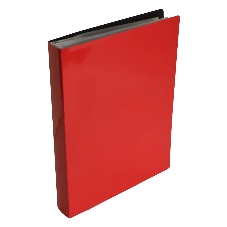 Папка с 80 прозрачными вкладками Бюрократ DeLuxe DLVBOX80RED A4, пластик, 0.7мм, красный в коробе