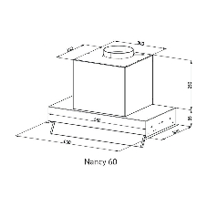 Вытяжка встраиваемая Kuppersberg Nancy 60 черный, 60 см, 850 куб. м/ч, 42 дБ