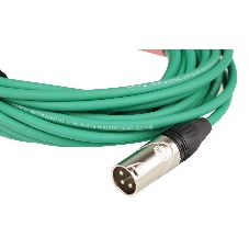 Микрофонный кабель FORCE FMC-05/10 GR XLR (F)- XLR(M), разъемы с никелевым корпусом и посеребренными контактами, 10 м, цвет зелёный