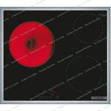 Электрическая варочная панель Bosch PKM645BB2E, стеклокерамическая поверхность, независимая, рамка-сталь, черный 4.8x58.3x51.3