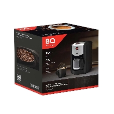 Кофеварка капельная со встроенной кофемолкой BQ CM1009 черный-стальной, исп. кофе - зерновой/молотый, 0.625 л, 700 Вт.
