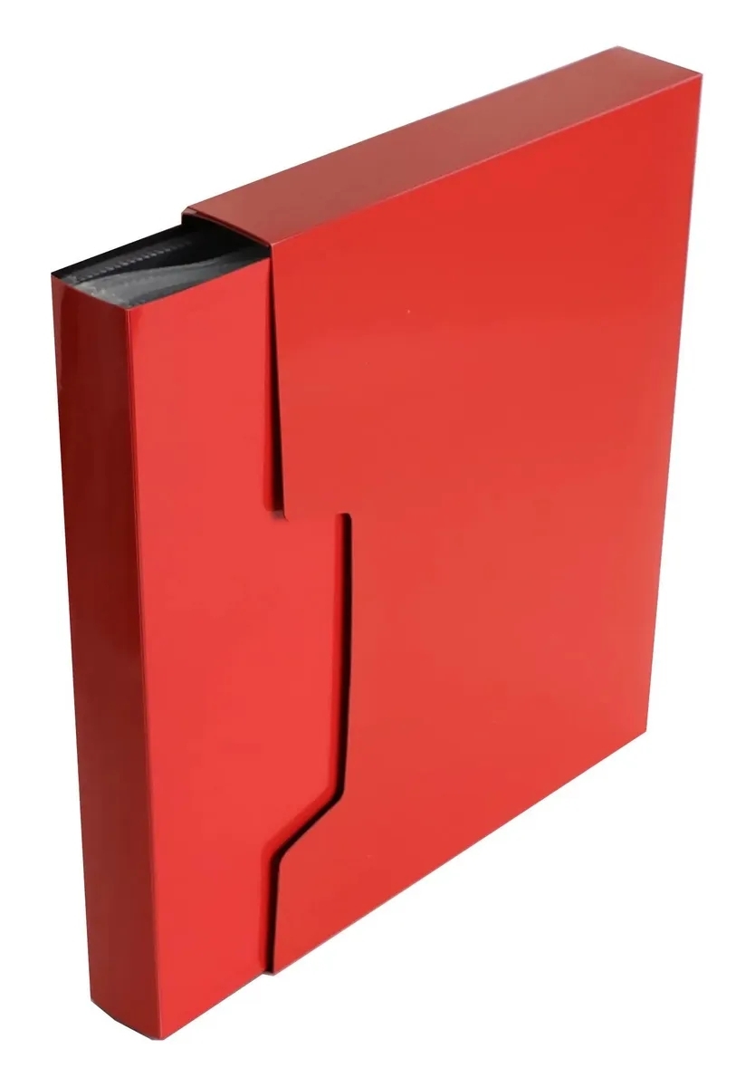 Папка с 80 прозрачными вкладками Бюрократ DeLuxe DLVBOX80RED A4, пластик, 0.7мм, красный в коробе