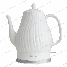 Чайник электрический Centek CT-0064 2.0л, 2150W, супербелая керамика, рельефный корпус