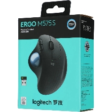 Трекбол Logitech M575S черный оптическая 2000dpi беспров. BT/Radio USB2.0 (910-007035)