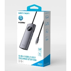 USB-концентратор Vention TQUHB, USB Type-C, USB 2.0/HDMI/RJ-45/SD/USB 3.0, USB Type-C