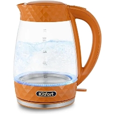 Чайник электрический Kitfort KT-6123-4 2л. 2200Вт оранжевый (корпус: стекло)