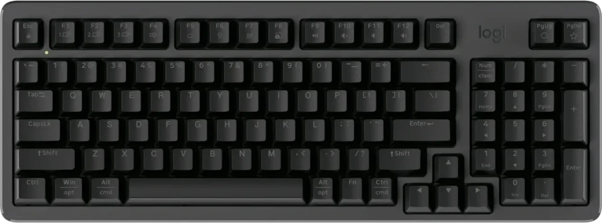 Клавиатура Logitech K868 гибридная, USB Type-A, Bluetooth, радиоканал, чёрный