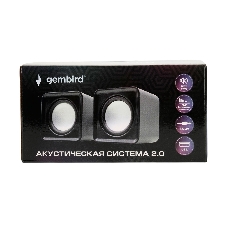 Акустическая система 2.0 Gembird SPK-120, 6Вт, пластик, рег.громкости, черный