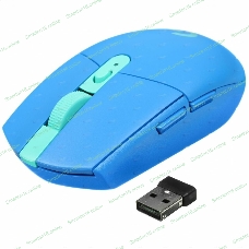 Мышь беспроводная Logitech G304 Lightspeed синий, 12000 dpi, радиоканал, USB, кнопки - 6