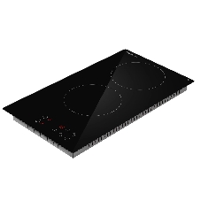 Электрическая варочная поверхность HOMSair HV32DBK, 2 конфорки, стеклокерамика, 2400 Вт