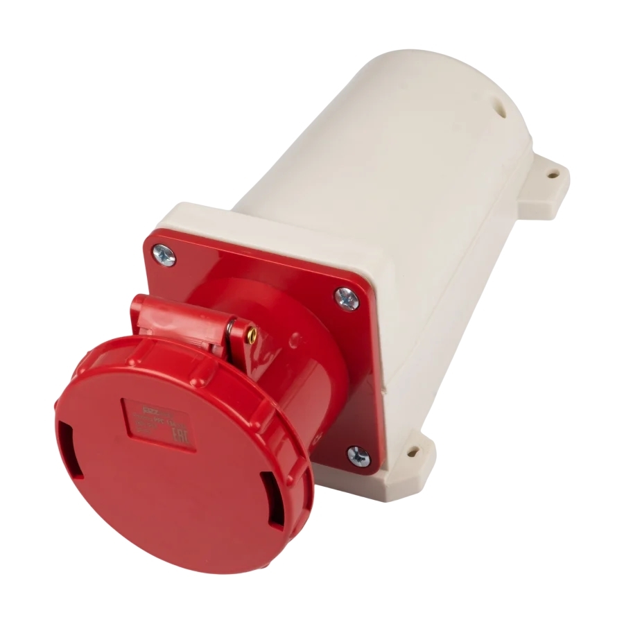 Розетка стационарная для наружной установки PPC 134 3Р+РЕ 63А 380В IP67 Jazzway