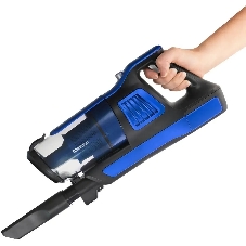 Пылесос вертикальный Blackton Bt VCA1401B черный/синий, питание от аккумулятора, 25 Вт, уборка сухая, пылесборник 0.6 л, работа от АКБ max 40 мин