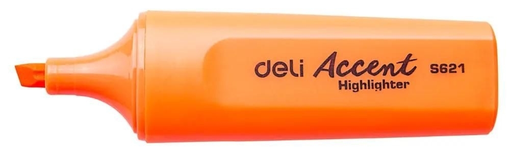 Текстовыделитель Deli Accent ES621ORANG Delight, скошенный пишущий наконечник, 1-5мм, оранжевый