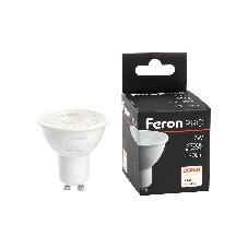 Лампа светодиодная Feron PRO LB-1607 7Вт 230В GU10 теплый с линзой 38 гр.