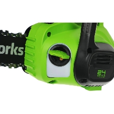 Цепная пила аккумуляторная GreenWorks G24CS25K4, 24V, 25 см, c АКБ 4А·ч и ЗУ (2007707UB)
