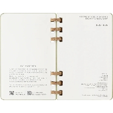 Еженедельник Moleskine ACADEMIC SPIRAL DHSPK5212AMWH3 Large 150х210 мм 200 стр. кремовые страницы спираль киви