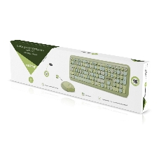 Комплект клавиатура+мышь Smartbuy 666395AG беспроводной, USB, 1000 DPI, зелёный