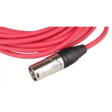 Микрофонный кабель FORCE FMC-05/10 RD XLR (F)- XLR(M), разъемы с никелевым корпусом и посеребренными контактами, 10 м, цвет красный