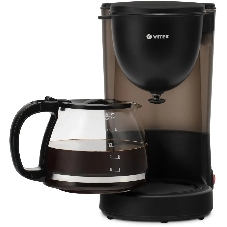 Кофеварка капельная Vitek Prive VT-8380 черный, исп. кофе - молотый, 1.25 л, 600 Вт
