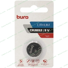 Батарея Buro Lithium CR2032 (1шт) блистер, 3 В