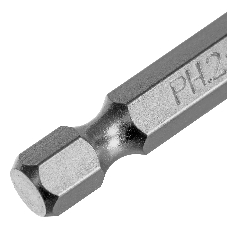 Бита Gross PH2х50мм, сталь S2, шестигр., 10 шт.