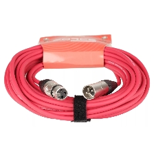 Микрофонный кабель FORCE FMC-05/10 RD XLR (F)- XLR(M), разъемы с никелевым корпусом и посеребренными контактами, 10 м, цвет красный