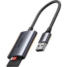 Кард-ридер UGREEN CM401/серый/SD,TF/USB Type-C/пластик