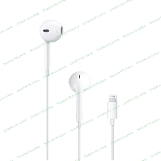 Проводные наушники Apple EarPods A1748 белый, вкладыши, Lightning, микрофон, регулировка громкости
