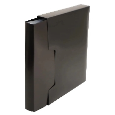 Папка с 80 прозрачными вкладками Бюрократ DeLuxe DLVBOX80BLCK A4, пластик, 0.7мм, черный в коробе