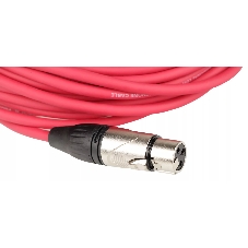 Микрофонный кабель FORCE FMC-05/10 RD XLR (F)- XLR(M), разъемы с никелевым корпусом и посеребренными контактами, 10 м, цвет красный