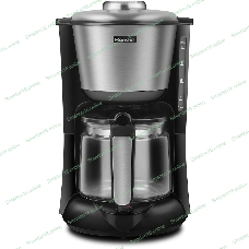 Кофеварка капельная Rondell 1100-RE-01 серебристый/черный, исп. кофе - молотый, 1.25 л, 1000 Вт