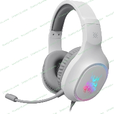 Гарнитура Defender Fury белый, проводная, подсветка