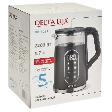 Чайник Delta Lux DE-1025 черный 2,2кВт, 1.7 л, LC