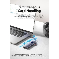USB-концентратор Vention TQUHB, USB Type-C, USB 2.0/HDMI/RJ-45/SD/USB 3.0, USB Type-C