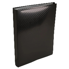 Папка с 80 прозрачными вкладками Бюрократ DeLuxe DLVBOX80BLCK A4, пластик, 0.7мм, черный в коробе