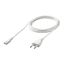 Кабель питания Cablexpert PC-184W-VDE-1.8М CEE 7/16-C7, 2x0.75мм2, 2.5А, VDE, 1.8м, белый, пакет