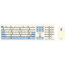 Комплект клавиатура + мышь Acer OCC205 беспроводной USB, 1200 dpi, белый/голубой