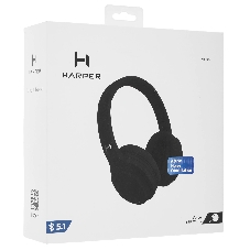 Беспроводные/проводные наушники Harper HB-707 черный, накладные, Bluetooth + проводной, складная конструкция, до 8 ч