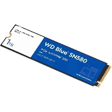 Накопитель SSD WD 1Tb Blue SN580 NVMe, M.2(22x80мм), NVMe, PCIe 3.0 x4, 3D TLC, R/W 3500/3000MB/s, IOPs 460 000/45 600TBW