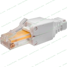 Коннектор Suprlan 10-0218-1, UTP cat.5e RJ45, с защитным колпачком, серый