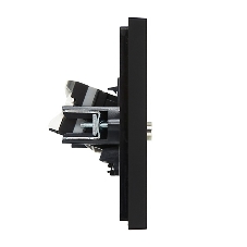 Розетка двойная TV+RJ45 кат.5E IEK FORTE&PIANO FP136 черный