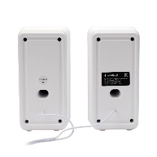 Акустическая система 2.0 Gembird SPK-305-W, 10Вт, пластик, рег.громкости, RGB подсветка, белый